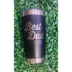 NEW DRIFTLESS STUDIOS best dad ever engraved 20 oz tumbler in black